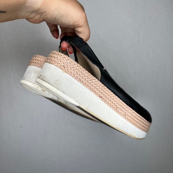 Gios Eppo Espadrille Platform Slingback Leather Black Shoe Size 38 - Picture 3 of 7